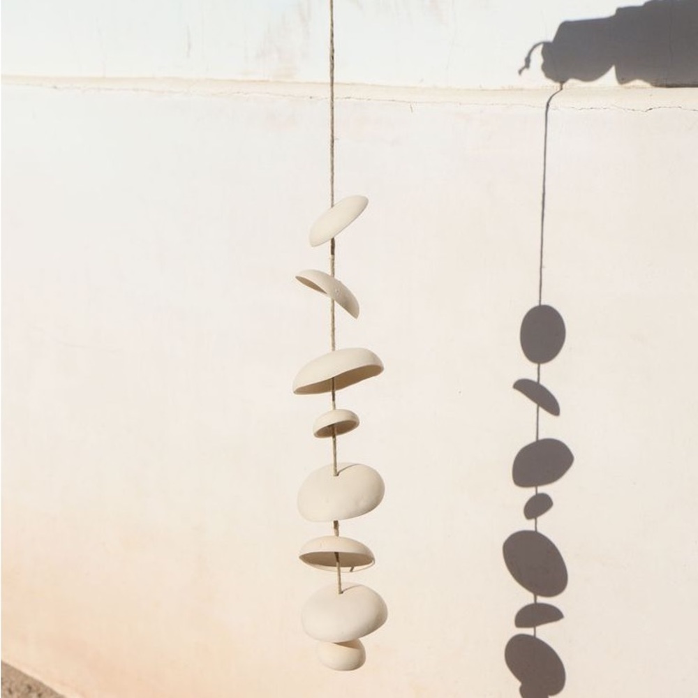 Mudpuppy Matte White Moon Chimes